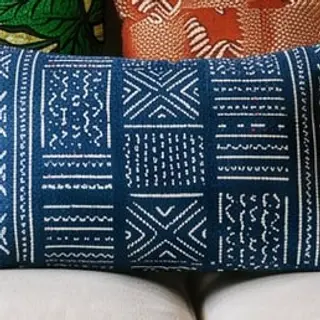 Illustration : Housse de coussin tribale en coton et lin, 45 × 45 cm