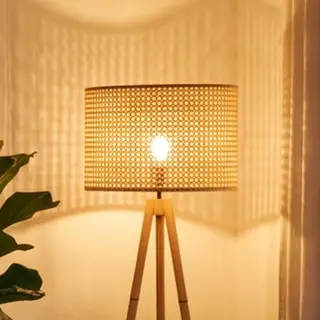 Illustration : Lampadaire en fibres naturelles
