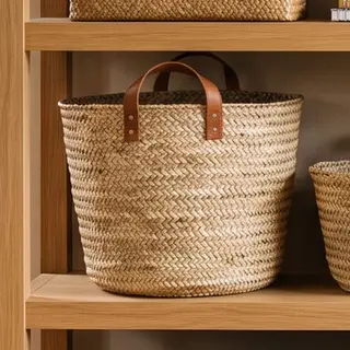 Illustration : Panier tissé extra large, 55 × 35 cm